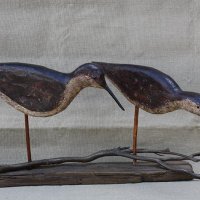 435: Flattie pair, one with carved beak  13x22x3.5  © 2017